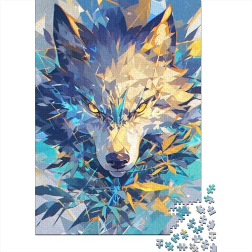 Wolf-Puzzles für Erwachsene, 1000 Puzzles, Holzpuzzles für Erwachsene, Lernspiel, Herausforderungsspielzeug, 1000 Teile (75 x 50 cm) von LBLmoney