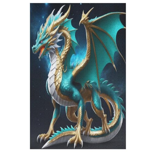 1000 Teile Puzzle Für Jugendliche,Drache Puzzles,Erwachsenenpuzzle,Holzpuzzles,Dekompressionsspiel,Spielzeugpuzzles 78×53cm von LCWWW