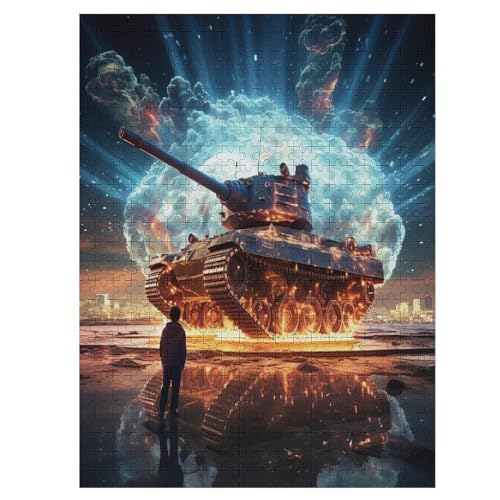 500 Teile Puzzle Für Erwachsene, Panzer -Puzzles, Kinder HolzPuzzle, Kreatives Puzzle, Geschenk Für Freunde Und Familie 55×41cm von LCWWW