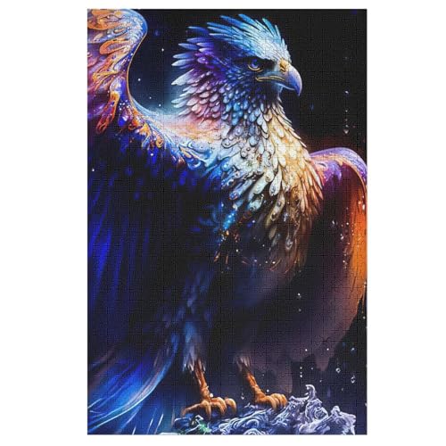 Adler Puzzle 1000 Teile, Holzpuzzle Herausforderndes Geschicklichkeitsspiel Für Die Ganze Familie, Kinder Erwachsenenpuzzle Ab 12 Jahren 78×53cm von LCWWW