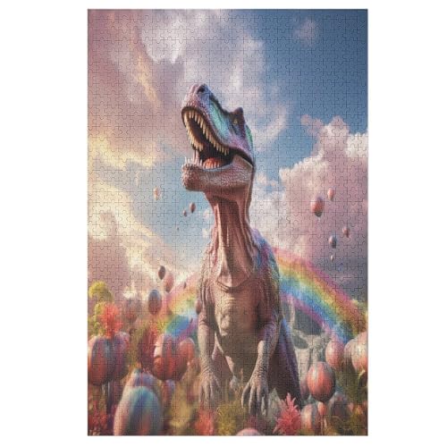 Dinosaurier 1000 Teile Puzzles Für Erwachsene, Impossible Puzzle, Geschicklichkeitsspiel Für Die Ganze Familie, Kinder Holzpuzzle 78×53cm von LCWWW