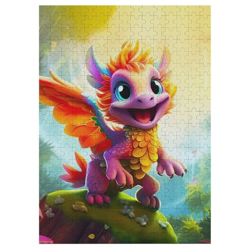 Dinosaurier Holzpuzzle 300 Teile, Knobelspiele Für Erwachsene, Teenager, Puzzles Unmögliche - Kinder Puzzle Zimmer Deko 42×30cm von LCWWW