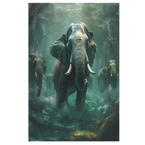 ElefAntn Puzzle, Puzzles Für Erwachsene Kinder, 1000 Teile Holzpuzzle, Für Jugendliche Herausforderungsspielzeug 78×53cm ElefAntn Puzzle, Puzzles Für Erwachsene Kinder, 1000 Teile Holzpuzzle, Für Jugendliche Herausforderungsspielzeug 78×53cm von LCWWW