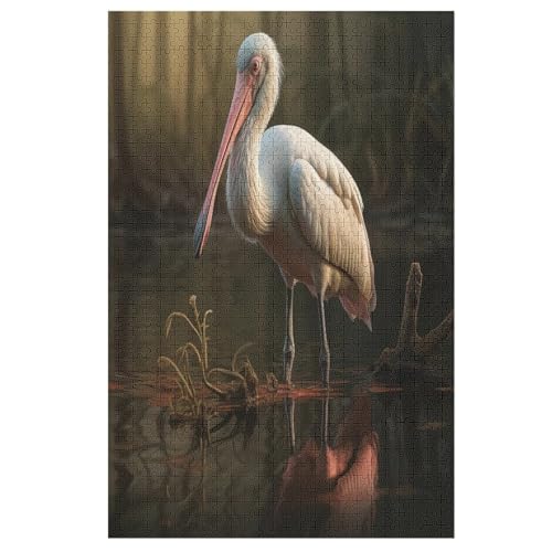 Flamingo Puzzle Für Erwachsene 1000 Teile Premium Recyceltes Brett Zum Lernen, Lernspielzeug, Familienspiele Kinder Holzpuzzle 78×53cm von LCWWW