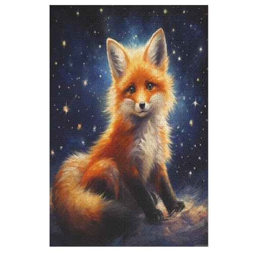 Fuchs 1000 Teile Puzzle Für Erwachsene, Herausforderung Puzzles - Verringerter Druck Schwieriges Holzpuzzle Für Kinder 12+ 78×53cm von LCWWW