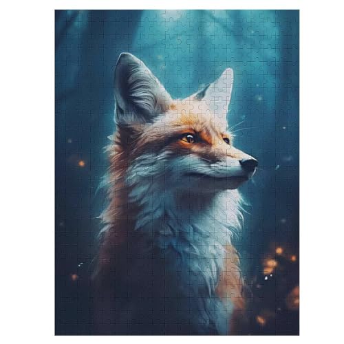 Fuchs Puzzle 500 Teile, Holzpuzzle Für Erwachsene Kinder, Impossible Puzzles, Geschicklichkeitsspiel Für Die Ganze Familie 55×41cm von LCWWW