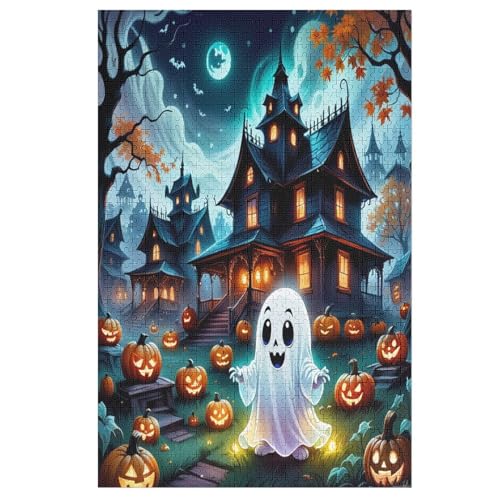Halloween Geist Holzpuzzle 1000 Teile Klassische Puzzles Erwachsene Kinder Puzzle DIY Kit Holzspielzeug Einzigartiges Geschenk 78×53cm Halloween Geist Holzpuzzle 1000 Teile Klassische Puzzles Erwachsene Kinder Puzzle DIY Kit Holzspielzeug Einzigartiges Geschenk 78×53cm von LCWWW