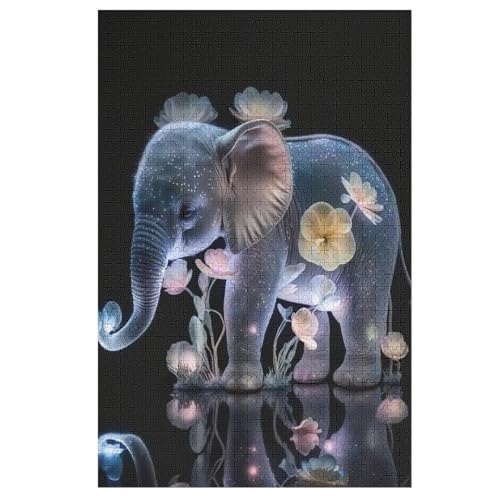 Holzpuzzle 1000 Teile, Elefant Puzzles Erwachsene Und Kinder, Am Besten Für Die Familienspielsammlung 78×53cm Holzpuzzle 1000 Teile, Elefant Puzzles Erwachsene Und Kinder, Am Besten Für Die Familienspielsammlung 78×53cm von LCWWW