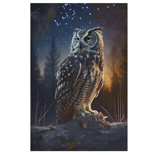 Holzpuzzle 1000 Teile, Eule Puzzles Erwachsene Und Kinder, Am Besten Für Die Familienspielsammlung 78×53cm Holzpuzzle 1000 Teile, Eule Puzzles Erwachsene Und Kinder, Am Besten Für Die Familienspielsammlung 78×53cm von LCWWW