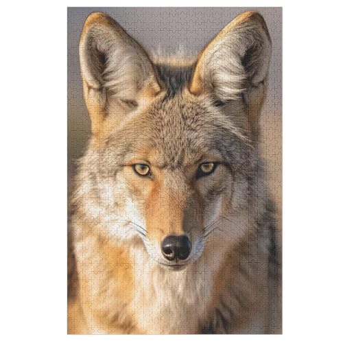 Holzpuzzle Wolf Puzzle 1000 Teile Erwachsene Klassische Pädagogisches Spielzeug Kinder Lernspiel Herausforderndes Puzzles 78×53cm von LCWWW