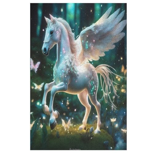 Horse 1000 Teile Puzzles Für Erwachsene, Impossible Puzzle, Geschicklichkeitsspiel Für Die Ganze Familie, Kinder Holzpuzzle 78×53cm von LCWWW