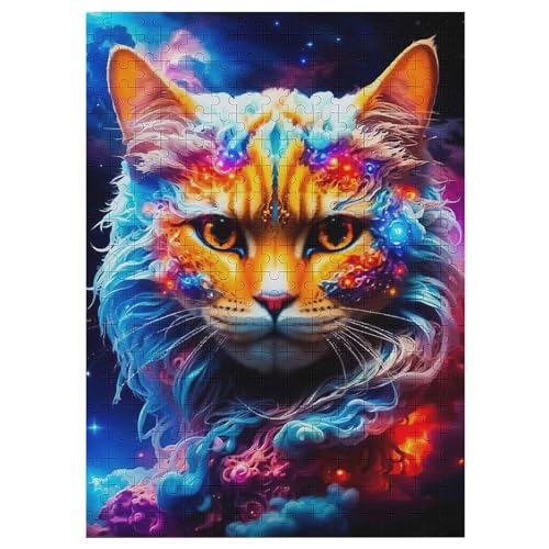 Katze 300 Teile Premium-Puzzles Für Erwachsene Kinder- Holzpuzzles Spaß Und Lernspiele - Perfekte Puzzle-Geschenke 42×30cm von LCWWW