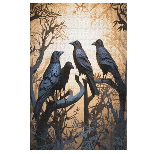 Krähe Puzzles 1000 Teile Erwachsener Kniffel Spaß Für Die Ganze Familie, Holzpuzzle Kinder Erwachsene, Impossible Puzzle Schwer 78×53cm Krähe Puzzles 1000 Teile Erwachsener Kniffel Spaß Für Die Ganze Familie, Holzpuzzle Kinder Erwachsene, Impossible Puzzle Schwer 78×53cm von LCWWW