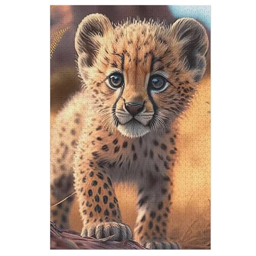 Leopard Puzzles 1000 Teile Erwachsener Kniffel Spaß Für Die Ganze Familie, Holzpuzzle Kinder Erwachsene, Impossible Puzzle Schwer 78×53cm von LCWWW