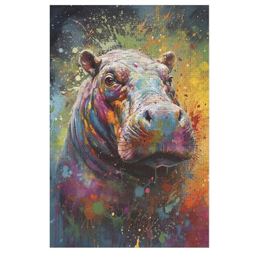 NilHorse 1000 Teile Puzzles Für Erwachsene Holzpuzzle Familienpuzzlespiel Stressabbau-Puzzle Für Erwachsene Kinder Ab 12 Jahren 78×53cm von LCWWW