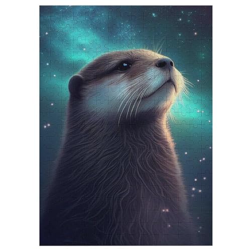 Pirate Otter Puzzle Für Erwachsene,300-teiliges Puzzles, Für Erwachsene Und Kinder,Holzpuzzle,Lernspielzeug, 42×30cm von LCWWW