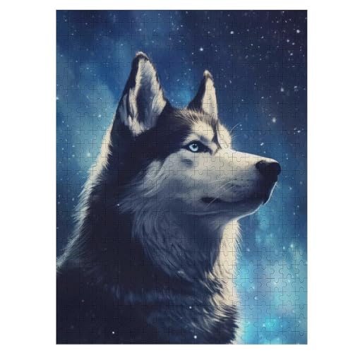 Puzzle 500 Teile Wolf Holzpuzzle Für Erwachsene Lernspiel Herausforderungsspielzeug The Puzzles Für Erwachsene Kinder 55×41cm von LCWWW