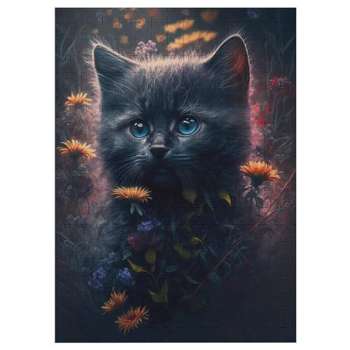 Puzzle Für Erwachsene, Katze Puzzles, 300-teiliges Holzpuzzle, Geeignet Für Erwachsene Und Kinder Ab 12 Jahren, Tolles Geschenk 42×30cm von LCWWW