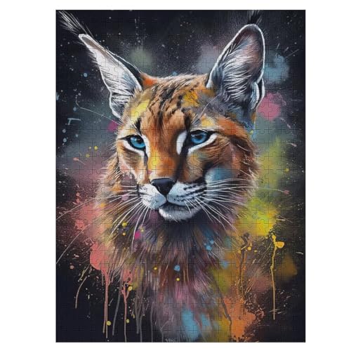 Puzzle Für Erwachsene, Katze Puzzles, 500-teiliges Holzpuzzle, Geeignet Für Erwachsene Und Kinder Ab 12 Jahren, Tolles Geschenk 55×41cm von LCWWW