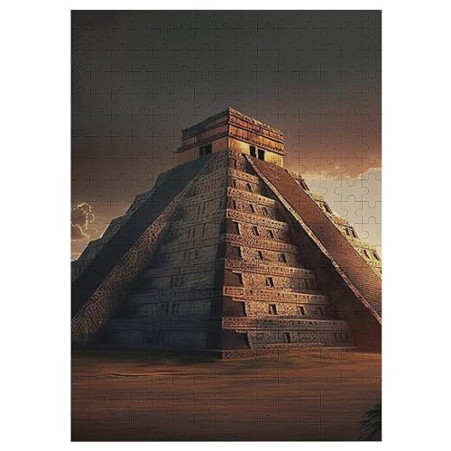 Puzzle Für Erwachsene 300 Teiliges Chichen Itza Puzzles Für Erwachsene Holzbrettpuzzles Denksportaufgaben Für Erwachsene 42×30cm von LCWWW