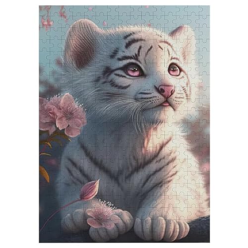 Puzzle Für Kinder, Tiger -Puzzles Für Erwachsene, 300-teiliges Holzpuzzle Für Jugendliche Und Erwachsene, Tolles 42×30cm von LCWWW