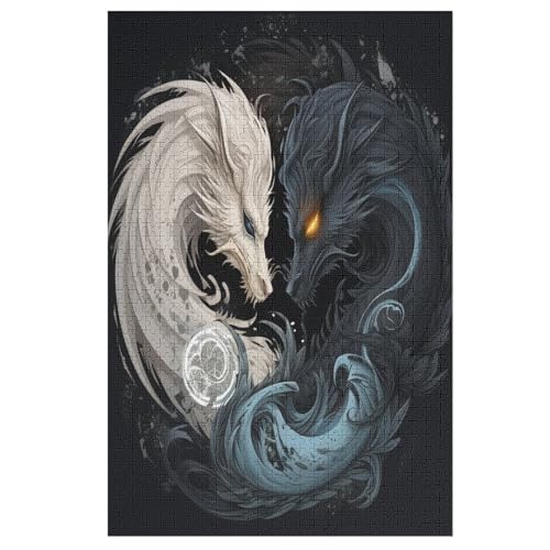 Puzzles Für Erwachsene, Drache Puzzle, 1000 Teile, Kreatives, Geistiges Spielzeug, Kinder, Montagespiele 78×53cm Puzzles Für Erwachsene, Drache Puzzle, 1000 Teile, Kreatives, Geistiges Spielzeug, Kinder, Montagespiele 78×53cm von LCWWW