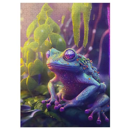 Puzzles Für Erwachsene Frosch, 300 Teile, Puzzle Aus Holz Für Erwachsene Und Kinder Ab 12 Jahren, Lernspielzeug 42×30cm von LCWWW