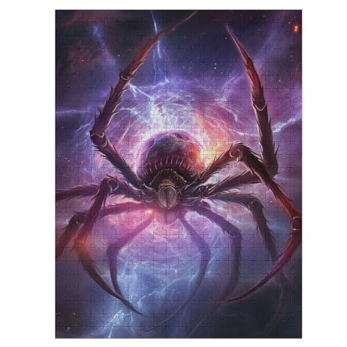 Spinne Puzzle Für Erwachsene 500 Teile Premium Recyceltes Brett Zum Lernen, Lernspielzeug, Familienspiele Kinder Holzpuzzle 55×41cm von LCWWW