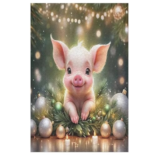 Süßes Schwein Puzzle, Puzzles Für Erwachsene Kinder, 1000 Teile Holzpuzzle, Für Jugendliche Herausforderungsspielzeug 78×53cm Süßes Schwein Puzzle, Puzzles Für Erwachsene Kinder, 1000 Teile Holzpuzzle, Für Jugendliche Herausforderungsspielzeug 78×53cm von LCWWW