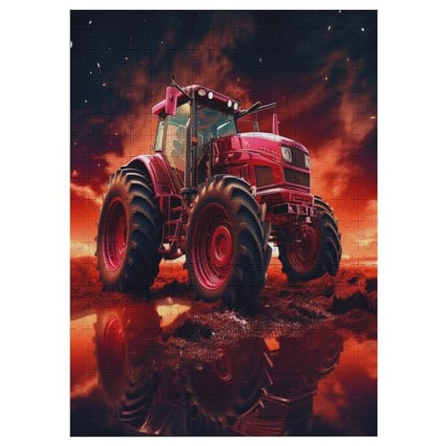 Traktor Holzpuzzle 300 Teile, Knobelspiele Für Erwachsene, Teenager, Puzzles Unmögliche - Kinder Puzzle Zimmer Deko 42×30cm von LCWWW