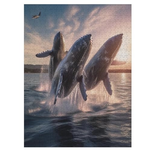 Wal 500 Teile Premium-Puzzles Für Erwachsene Kinder- Holzpuzzles Spaß Und Lernspiele - Perfekte Puzzle-Geschenke 55×41cm von LCWWW