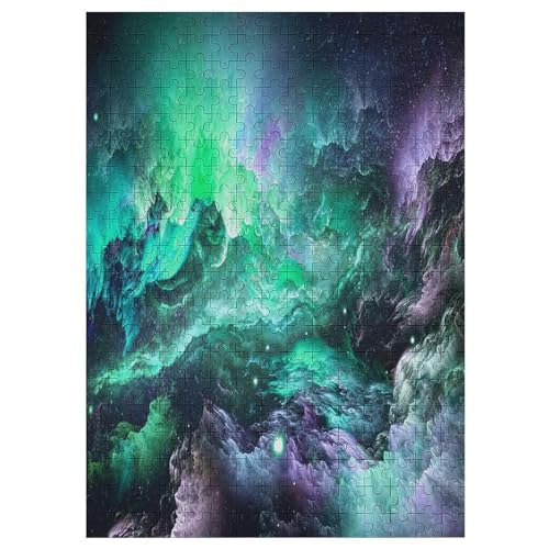 Weltraumfarben Nebel Holzpuzzle 300 Teile, Knobelspiele Für Erwachsene, Teenager, Puzzles Unmögliche - Kinder Puzzle Zimmer Deko 42×30cm von LCWWW