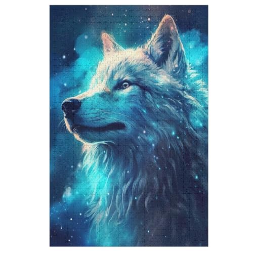 Wolf 1000 Teile Puzzle Für Erwachsene, Herausforderung Puzzles - Verringerter Druck Schwieriges Holzpuzzle Für Kinder 12+ 78×53cm von LCWWW