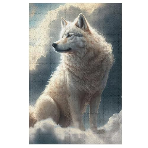 Wolf 1000 Teile Puzzles Für Erwachsene, Impossible Puzzle, Geschicklichkeitsspiel Für Die Ganze Familie, Kinder Holzpuzzle 78×53cm von LCWWW