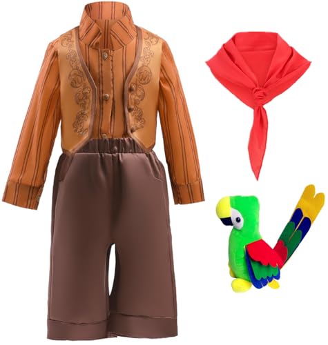 LCXYYY Antonio Verkleidung Kostüm Junge Cosplay Madrigal Antonio Weste Hemd Hose und Papagei Puppe Anzug für Kinder Halloween Karneval Geburtstag Party Fancy Taufe Zeremonie Geschenk 1-7 Jahre von LCXYYY