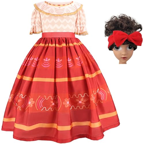 LCXYYY Dolores Cosplay Kostüm Mädchen Verkleidung Magie Madrigal Mirabel Schwestern Dolores Ballerina Kleid für Halloween Weihnachten Karneval Prinzessin Geburtstag Party Fancy Kleidung, 3-10 Jahre von LCXYYY