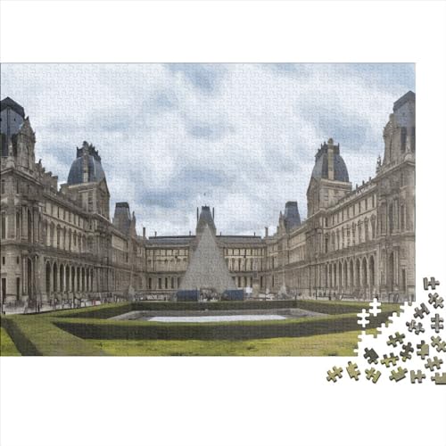 1000 Teile Paris-Puzzle für Erwachsene und Kinder, kreatives rechteckiges Puzzle, Holzpuzzle, lustiges Lernspielzeug, 1000 Teile (75 x 50 cm) von LCZLCZ