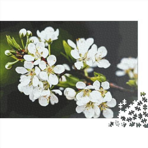 1000 Teile Puzzle Kirschblüte für Erwachsene Kinder Holzpuzzle Lernspielzeug 1000 Teile (75 x 50 cm) von LCZLCZ