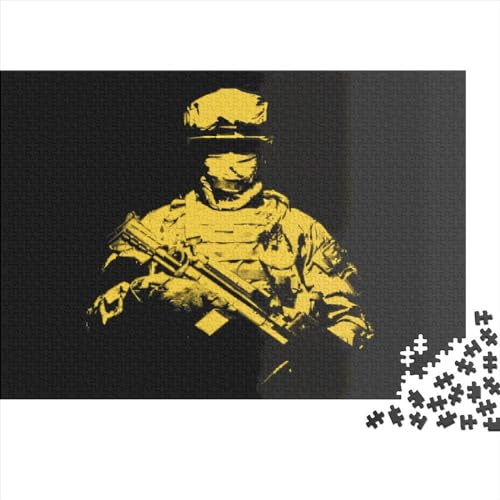 1000 Teile Puzzle Maschinengewehr Puzzles für Erwachsene Holzbrettpuzzles Anspruchsvolles Spiel 1000 Teile (75x50cm) von LCZLCZ