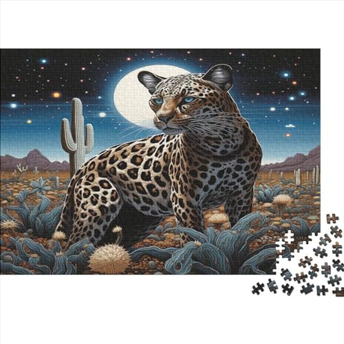 1000 Teile Puzzles Jaguar Leopard Puzzles für Erwachsene Holzpuzzles Lernspiel für Erwachsene Kinder 1000 Teile (75x50cm) von LCZLCZ