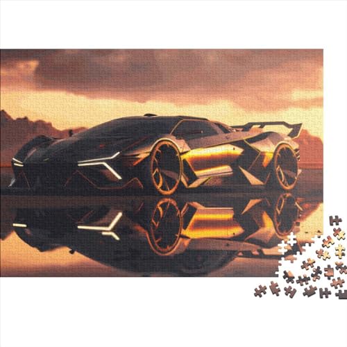 1000 Teile filmisches Supercar-Puzzle für Erwachsene und Kinder, kreatives rechteckiges Puzzle, Holzpuzzle, lustiges Lernspielzeug, 1000 Teile (75 x 50 cm) von LCZLCZ