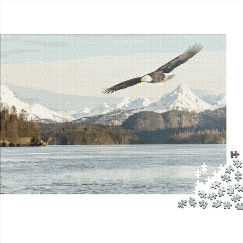 1000-teiliges Puzzle, Adler, für Erwachsene, Kinder, Holzpuzzle, Lernspielzeug, 1000 Teile (75 x 50 cm) von LCZLCZ