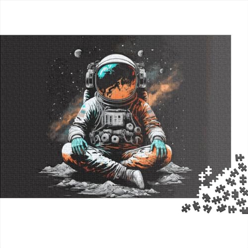 1000-teiliges Puzzle, Astronaut im Weltraum, Puzzle für Erwachsene, Holzpuzzle, Lernspiel für Erwachsene, Kind, 1000 Teile (75 x 50 cm) von LCZLCZ