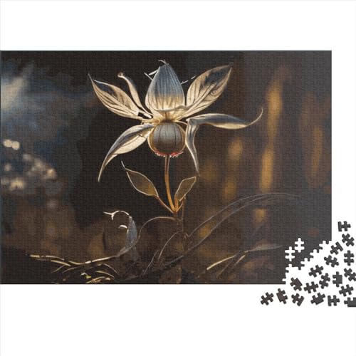 1000-teiliges Puzzle, Fantasy-Blume für Erwachsene, Kinder, Holzpuzzle, Lernspielzeug, 1000 Teile (75 x 50 cm) von LCZLCZ