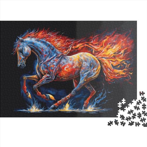 1000-teiliges Puzzle, Fantasy-Pferd-Puzzle für Erwachsene, Holzbrett-Puzzle, herausforderndes Spiel, 1000 Teile (75 x 50 cm) von LCZLCZ