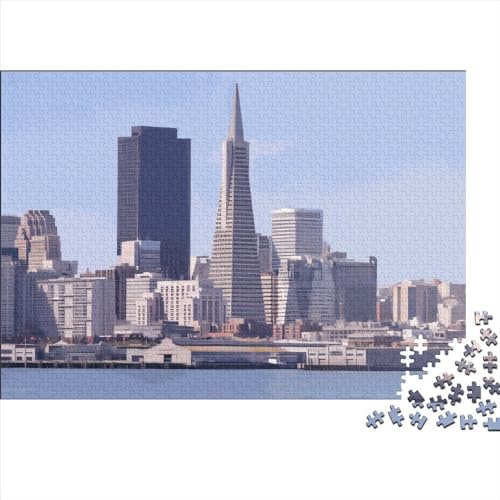 1000-teiliges Puzzle, San Francisco-Puzzles für Erwachsene, Holzpuzzle, Lernspiel für Erwachsene und Kinder, 1000 Teile (75 x 50 cm) von LCZLCZ