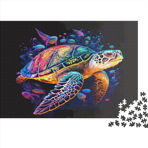 1000-teiliges Puzzle, Schildkröten-Puzzle für Erwachsene, Holzpuzzle, Lernspiel für Erwachsene und Kinder, 1000 Teile (75 x 50 cm) von LCZLCZ