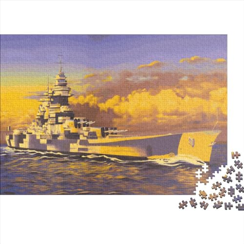 1000-teiliges Puzzle, russischer Schlachtkreuzer, Puzzle für Erwachsene, Holzpuzzle, Lernspiel für Erwachsene, Kind, 1000 Teile (75 x 50 cm) von LCZLCZ