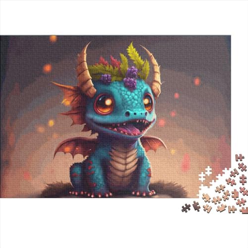 1000-teiliges Puzzle für Erwachsene, Baby-Drachen-Holzpuzzle, Familienunterhaltungsspielzeug, 1000 Teile (75 x 50 cm) von LCZLCZ