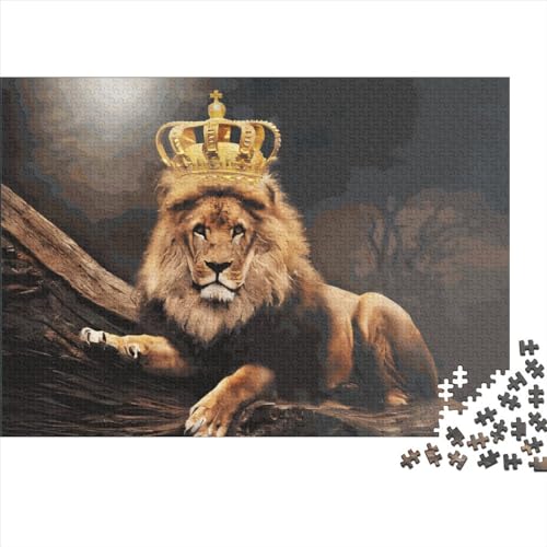 1000-teiliges Puzzle für Erwachsene, Der König der Löwen, Holzpuzzle, Familienunterhaltungsspielzeug, 1000 Teile (75 x 50 cm) von LCZLCZ